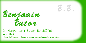 benjamin butor business card